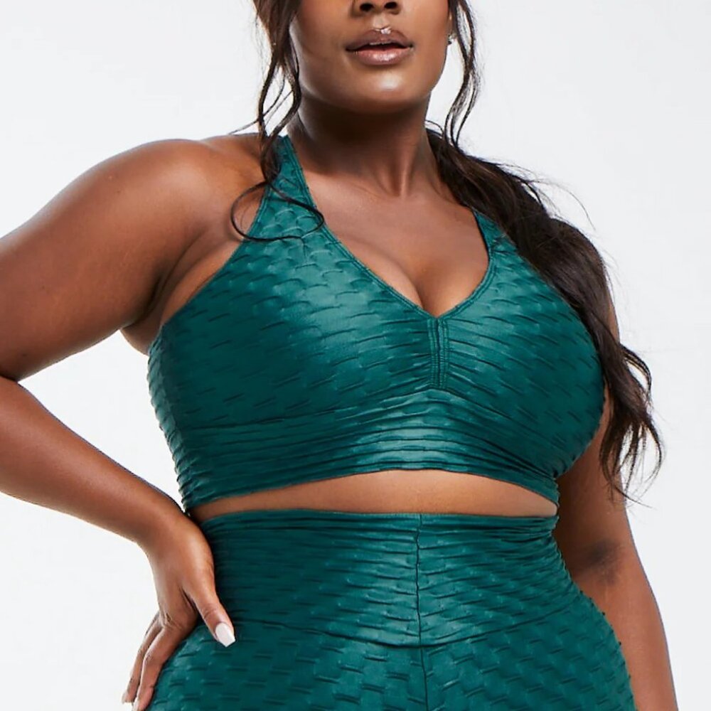Chrome Emerald Curvy Booty by Brabants Sports Bra Top